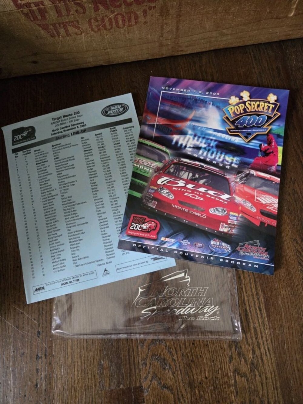 Vtg North Carolina Speedway Nov 2003 Pop Secret 400 Souvenir Program Nascar